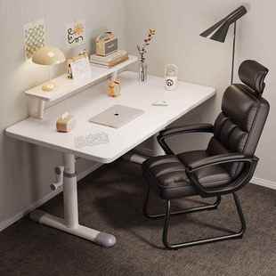手摇升降加厚大白桌子学生书椅套装 桌房办公学习电脑木书桌MEI厂