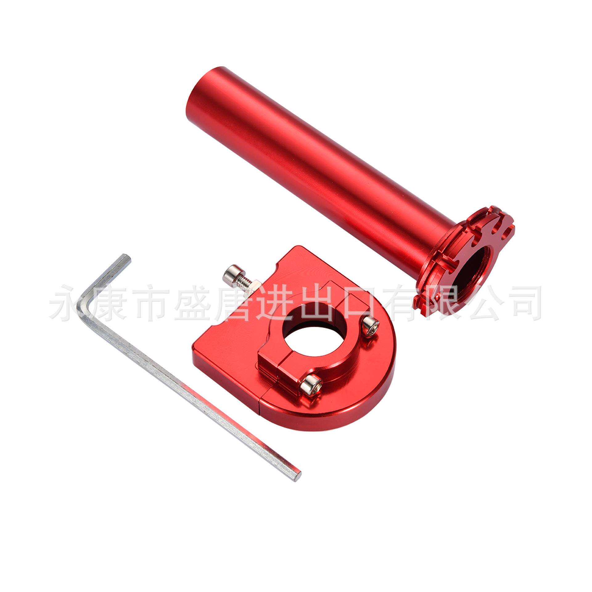 GOOFIT7/8“带夹钳杆的扭转油门手柄红色适配50cc-125cc越野摩托