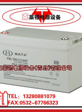 鸿贝BATA蓄电池FM/BB12100T供电应急系统（12V100AH）蓄电池