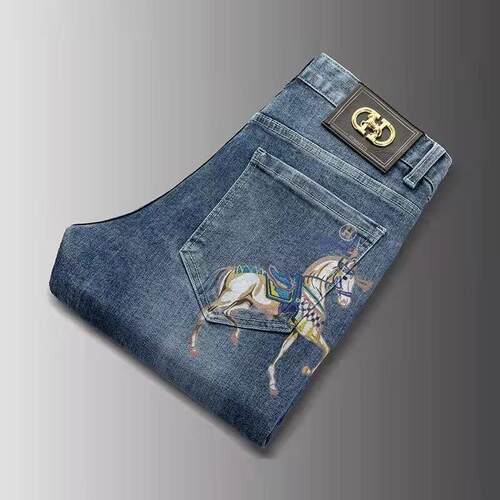 Blind Trust Men’s skinny Fit Stacked Flare Jeans. Stylish