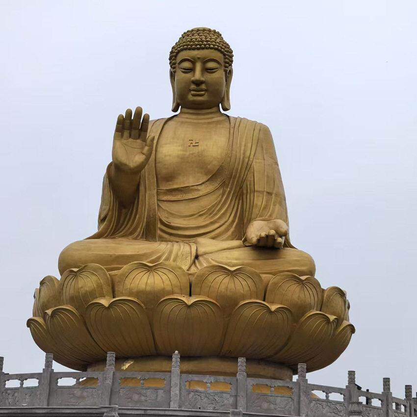 大型铜雕佛像释迦摩尼佛像铸铜阿弥陀佛寺庙大型佛像出口佛像雕塑