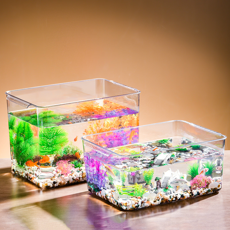 长方形金鱼缸水族箱鱼缸桌面缸