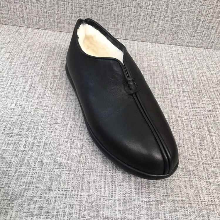 正品老外贸老北京男士真皮羊毛一冬老季加绒保暖中年爸爸棉鞋头体