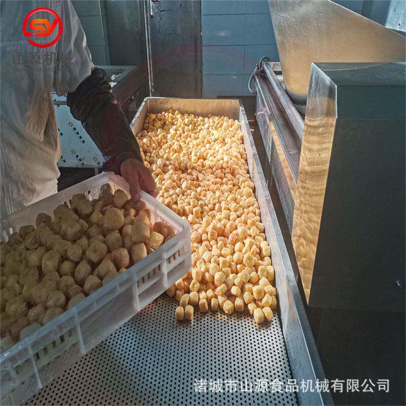 全自动豆泡油炸锅 自动除渣油炸面筋设备 豆腐泡油炸锅