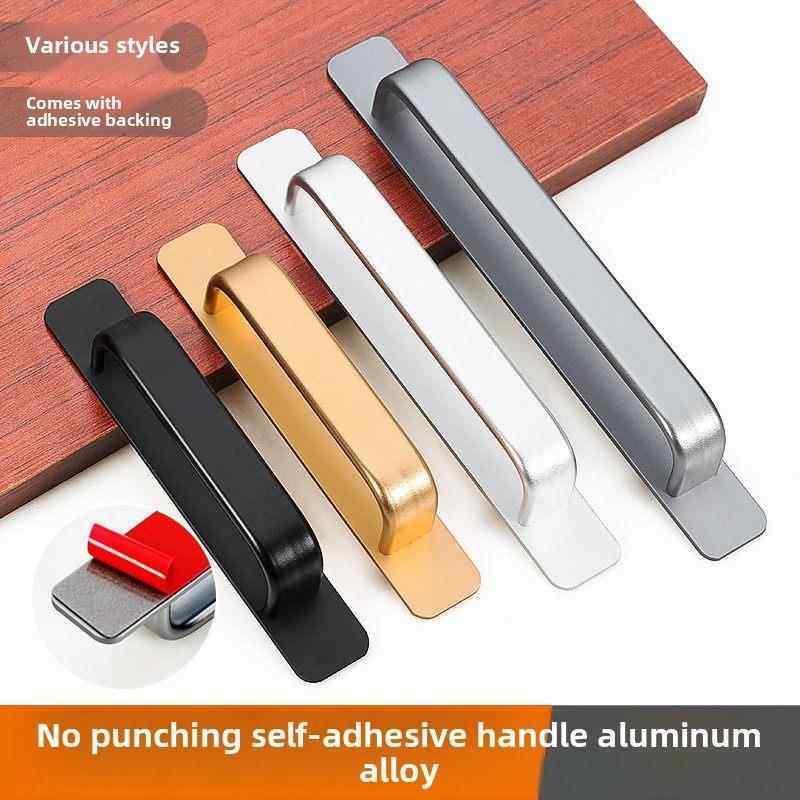 免打孔门窗拉手铝合金门木门自粘明装小把手拉手柜门阳台玻璃移门