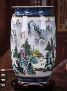 高档赏326景德镇陶瓷器小瓶家居饰花品摆件插花客厅工装饰艺品摆