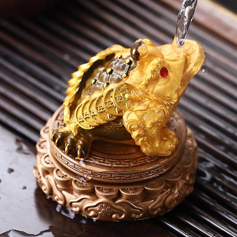 变色旋转金蟾茶宠摆件高档可养时来运转茶玩蟾蜍精品茶具茶桌摆设