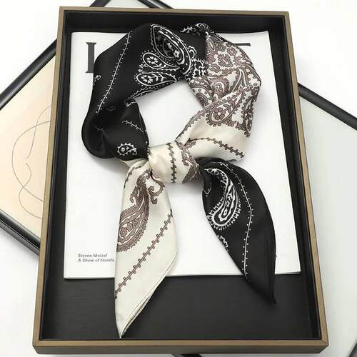 60Colors Scarf Women 70*70Cm Silk Feel Square Hair Wrapping