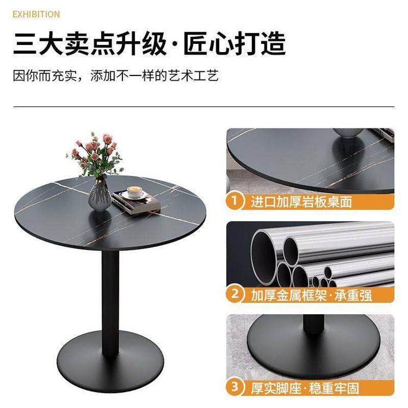 阳台休闲茶桌椅组合套装休息区办公室接待小圆桌洽谈桌子茶几桌