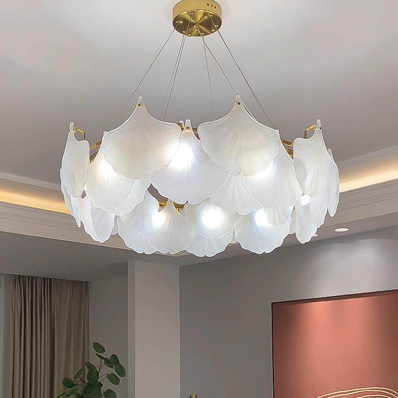 客厅吊灯现代简约奶油风法式大厅主灯餐厅卧室中山灯具家装灯饰