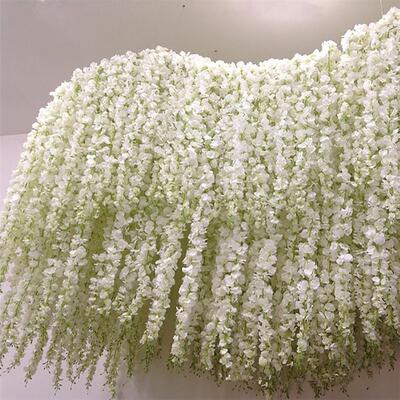 20Pcs Artificial Wisteria Flowers Hanging Garland Vine Ratta