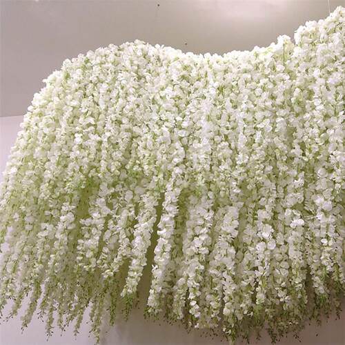 20Pcs Artificial Wisteria Flowers Hanging Garland Vine Ratta