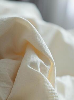 天然A类日式水棉洗全四件套民宿白色酒被套单裸SJ睡1.8床床店上用