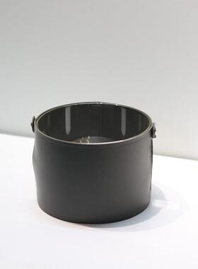 现代简约高档皮革冰桶装冰块酒具摆件样板间餐厅酒柜酒桶软装饰品