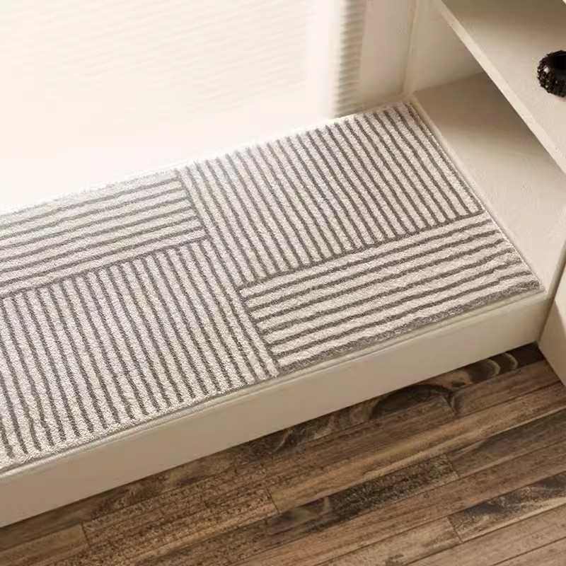 日式侘寂风四季通用飘窗垫简约线条阳台窗台垫子防滑耐脏加厚坐垫