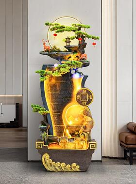 意装饰滴水观景循环水客厅电视柜落流创水喷泉生地财摆VKW件新中