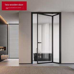 塔塔木门实木内门卧室门房间门隐形门套装 门副母折叠门隔断门