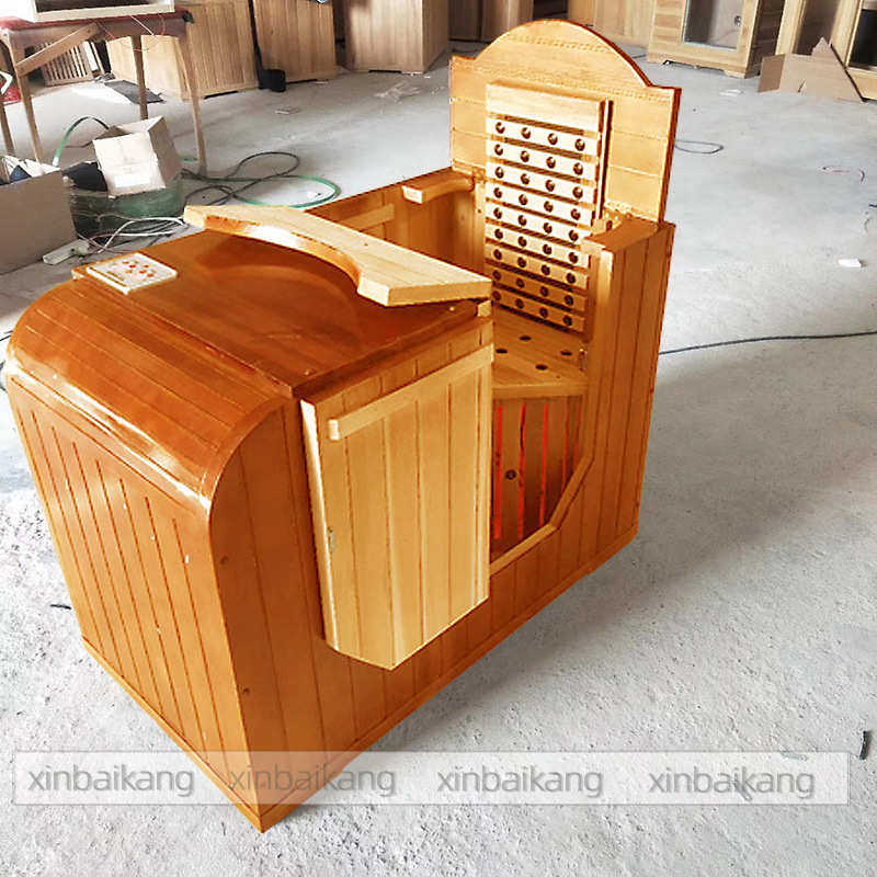 远红外汗蒸舱小型家用迷你半身仓 单人韩式可移动实木折叠熏蒸箱