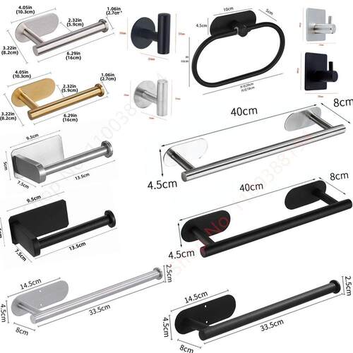 Adhesive Toilet Paper Holder Wall Mount For Bathroom Kitchen