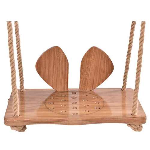 实木秋千户外室内阳台家用碳化木质儿童成人靠背麻绳荡秋千板