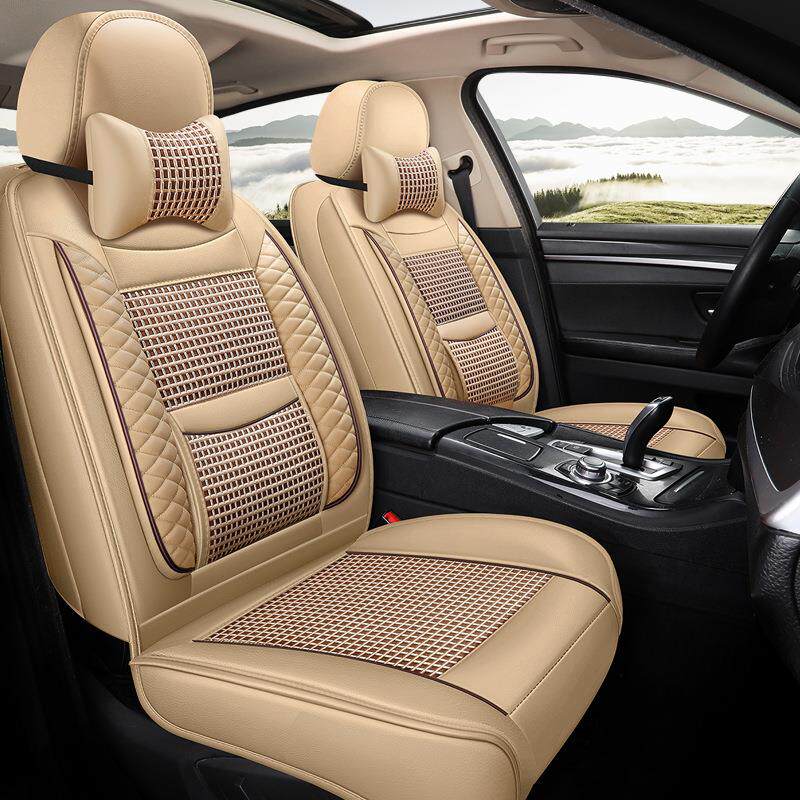 2020新款汽车坐垫四季可用全包固定腰靠皮冰丝汽车座垫厂家直供批
