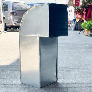 烧烤车烟囱管方形排烟道管无烟净化烤炉排气管方变圆转接头口变径