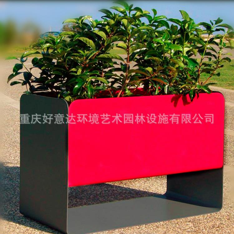 定制花箱户外铁艺室内花槽长方形隔断长条花坛售楼部外摆围栏花盆