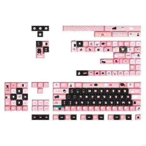 Black Theme Keycaps 138/158 Key MDA Profile Heat