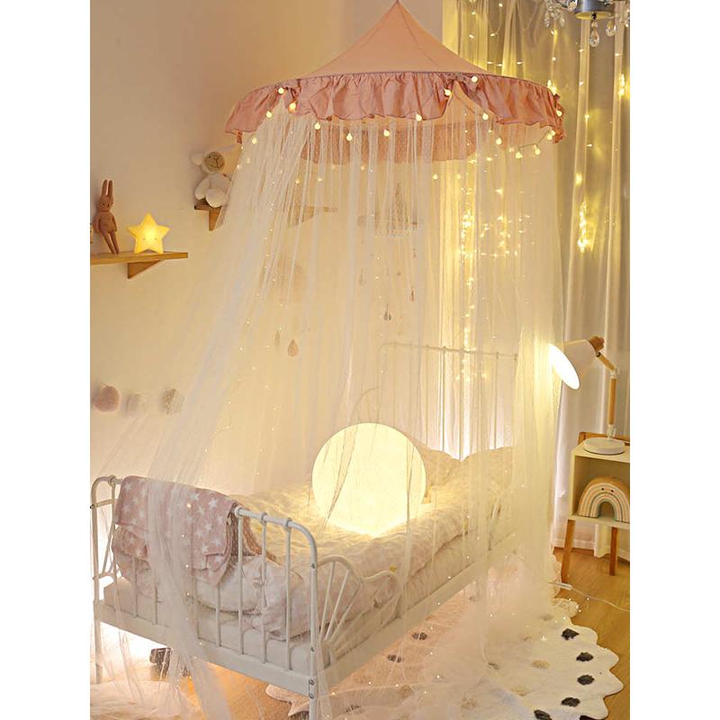 xyt蚊帐床吸家用免米拆洗518.房ins安装顶1公主圆形可儿童.房少女