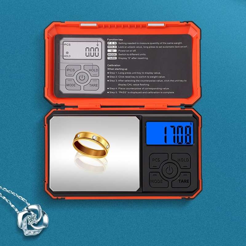 家用高精度电子秤双色模工具箱秤便捷式新品珠宝秤
