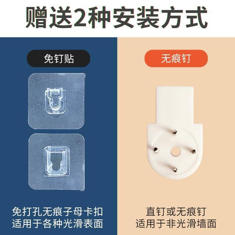 入户玄关收纳钥匙装饰挂钩创意字画壁挂免打孔墙面置物架门口衣架