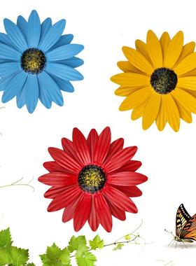 铁艺壁挂雏菊 创意墙上花架庭院民宿院子花园栅栏墙壁装饰品挂件