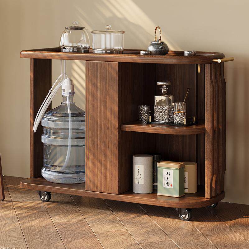 实木移动茶几茶台烧水壶一体可移动沙发边几小推车阳台茶水柜茶桌