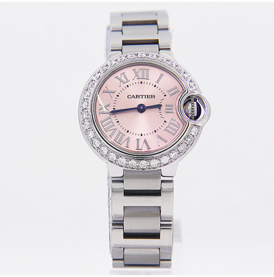 一口价[9.8新]卡地亚女士手表蓝气球系列后镶钻石英腕表W6920038