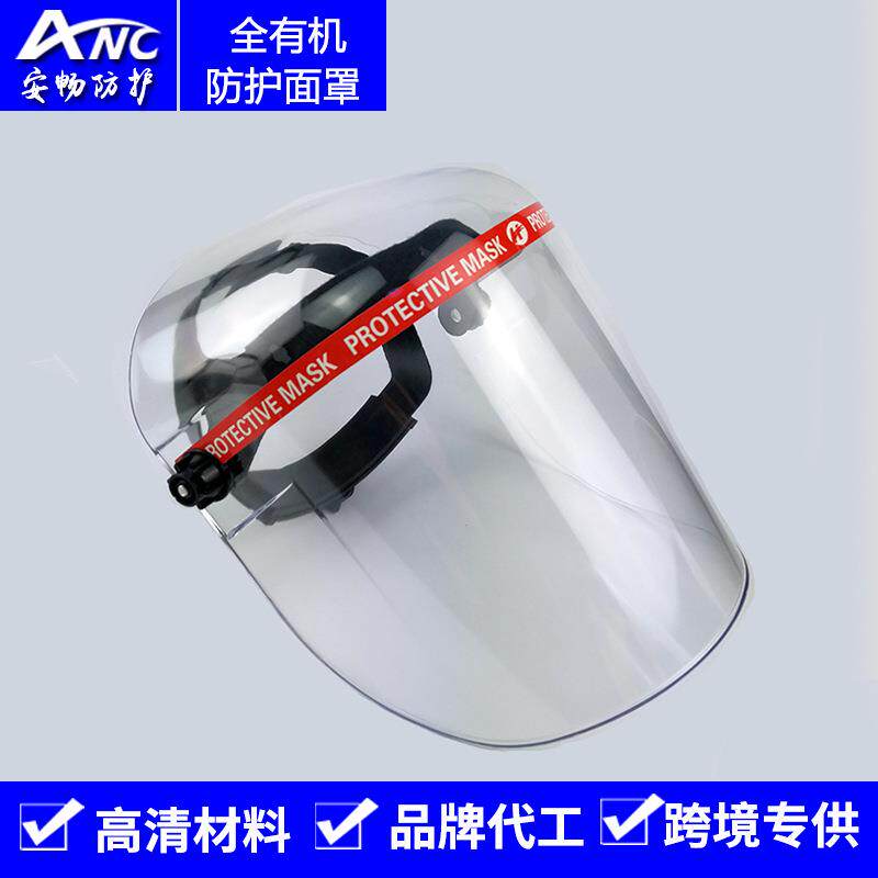 现货全半封闭透明防护面屏头戴式打磨防尘抗冲击大小有机电焊面罩