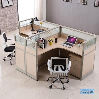 奇屏点风YK-J2066单办公室位脑人卡座子电员工隔断办工桌办公桌椅