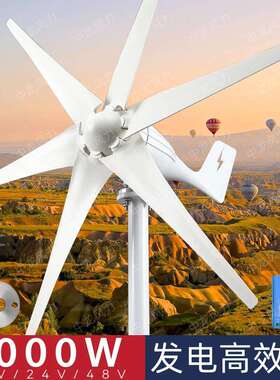 欧盟3带000W风车涡轮发电机发电机能3KW12V3000w12v4电VMppt充控