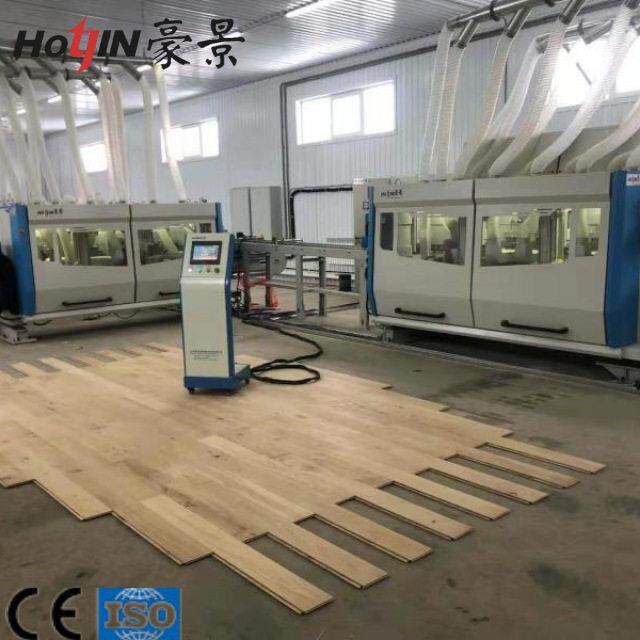豪景实木复合开槽线，对实木复合地板开槽处理