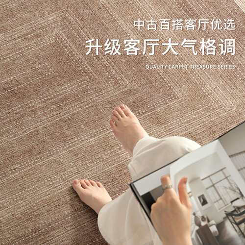 中古风地毯客厅沙发大面积全铺防水耐脏易打理地毯垫加厚地毯卧室
