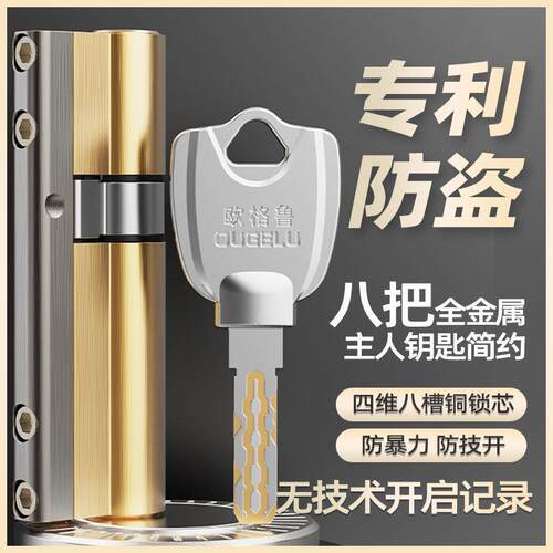 超C级防盗门锁芯叶片家用通用型入户d老式换锁心铁门进户大门货源