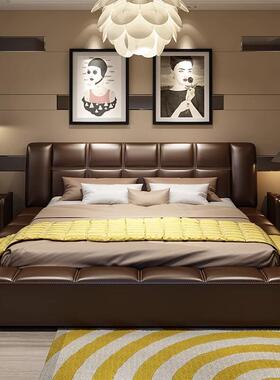 皮床代简约主卧双人床1现.米艺大户型818#榻榻米床气动8储物床