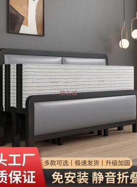 折叠床单人双人ISP床宿办舍室休木板床出租午屋铁艺公床家用硬板