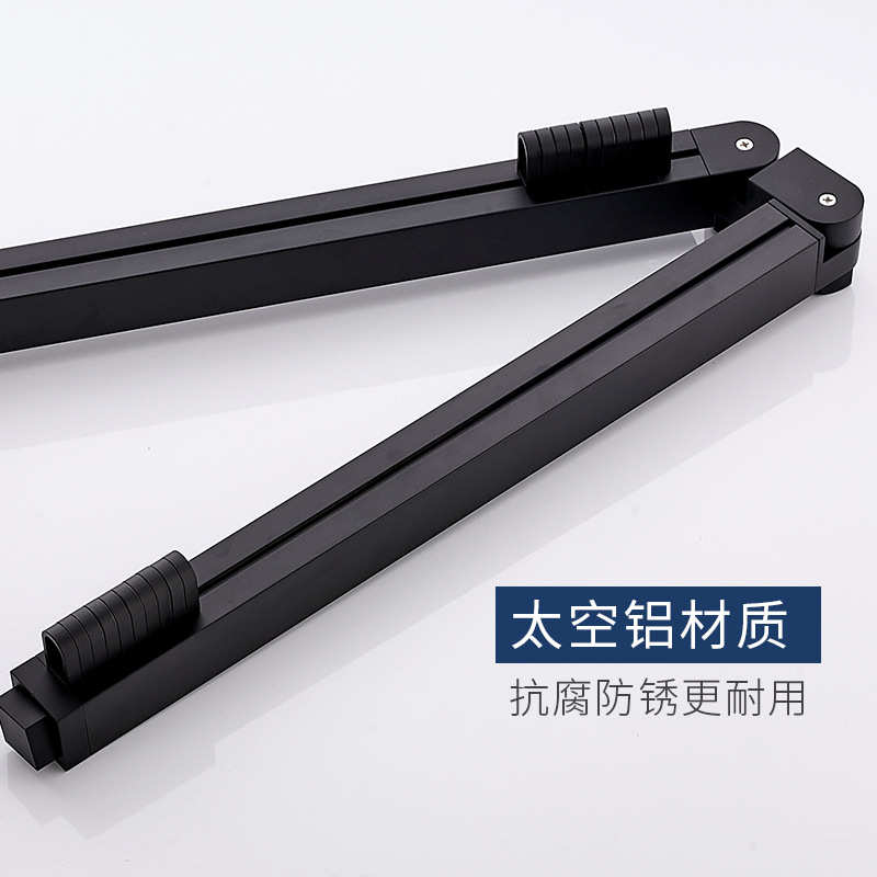 式架晾衣杆晾衣架折叠阳台家用户外晒衣隐形室内推拉伸缩壁挂窗外