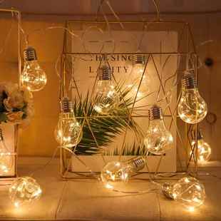 太阳能灯串G50球泡铜线彩灯户外花园庭院装 饰防水LED球泡灯串