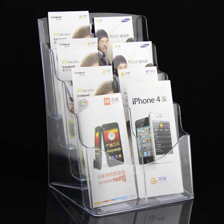 A6八格四层资料架宣传单页架挂墙三折页资料盒办公置物收纳盒展柜