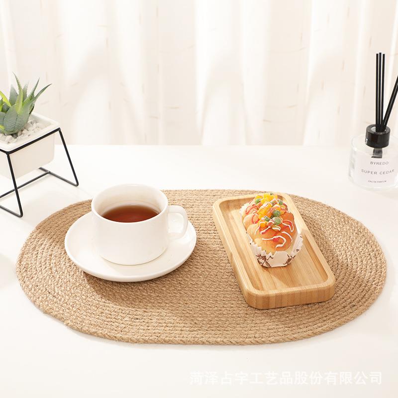 新款直销圆形麻绳杯垫海草编织日式隔热垫 多规格蒲团垫禅修垫草