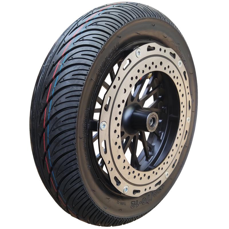 电动车铝轮电摩反刹前轮内刹轮毂10寸12寸16寸钢圈碟刹轮子内刹盘