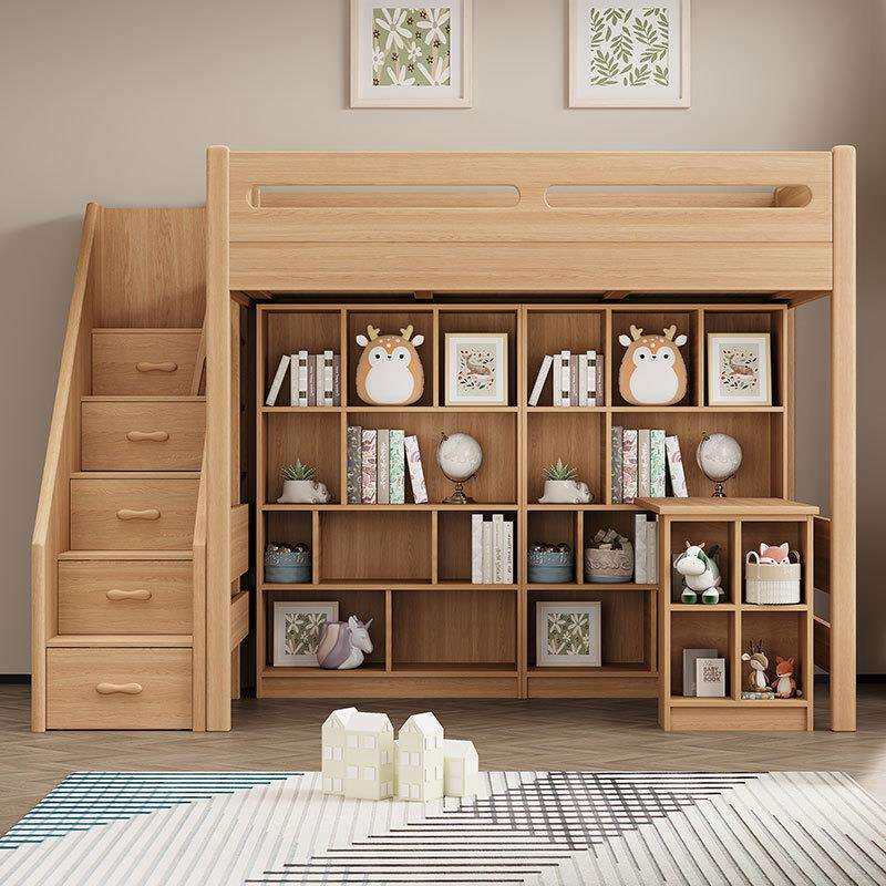 上床下桌组合床儿童床书桌一体小户型上下床实木衣柜上下铺高架床