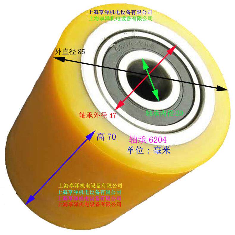 诺力-LP2l0后f轮方向轮子230*754nobelit仓库叉车转向轮动力轮T胎