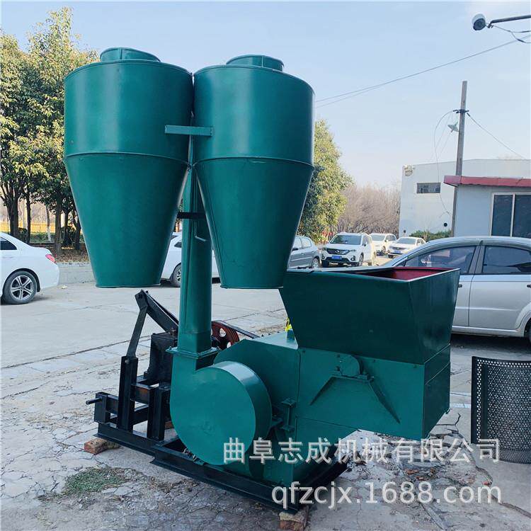 自动进料秸秆粉碎机大型养殖场饲料粉糠机花生秧打糠设备